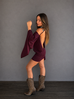 VESTIDO MELI BURDEO