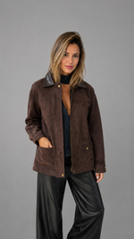 CHAQUETA GAMUZA CAFE