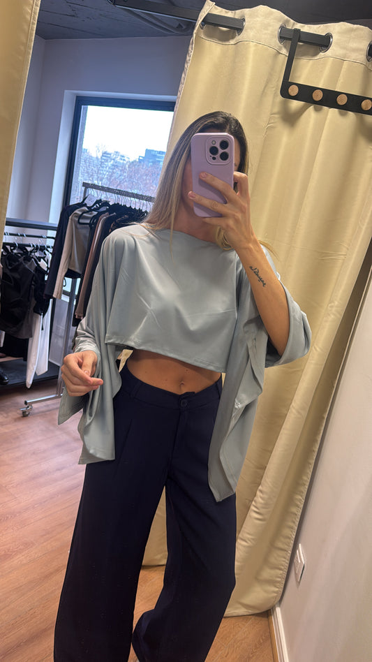 TOP GRIS MANGA HANCHA