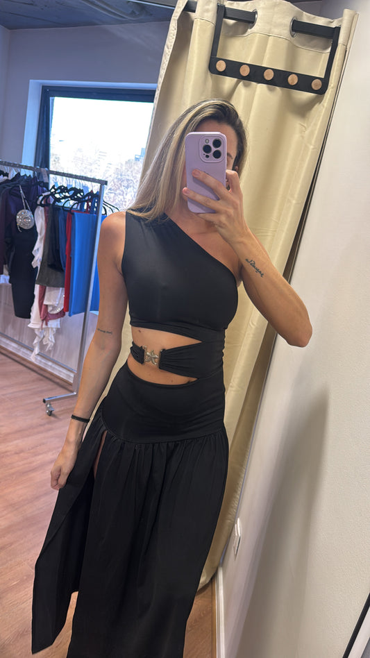 VESTIDO LARGO AGLOBADO