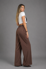 PANTALONES GAMUZA LÍNEAS CAFE