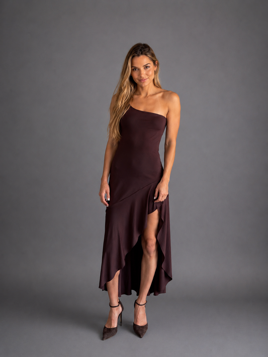 VESTIDO ATTENEA CHCOLATE