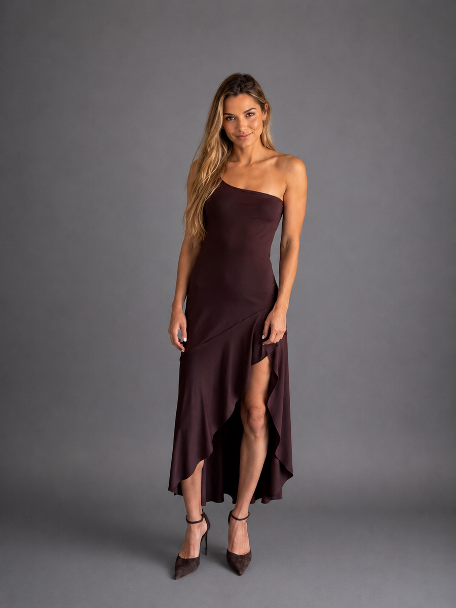 VESTIDO ATTENEA CHCOLATE