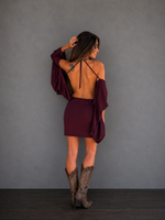 VESTIDO MELI BURDEO