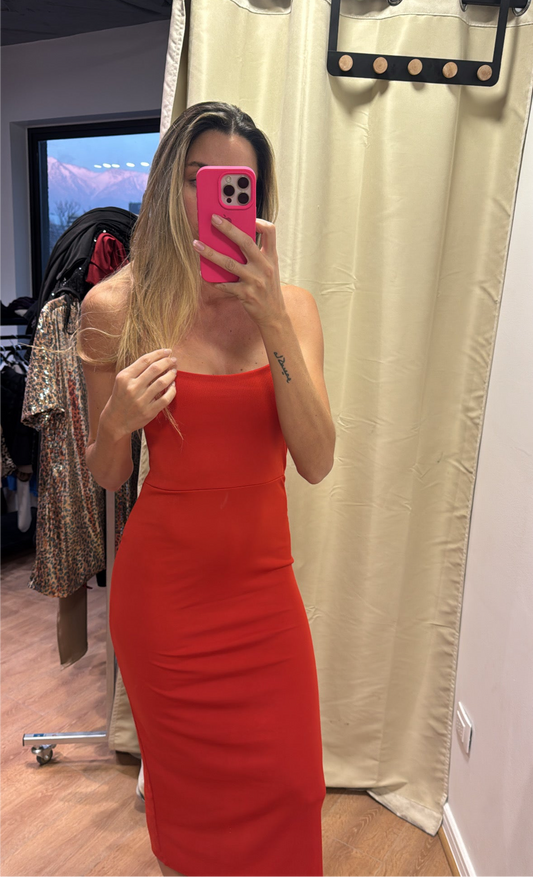 VESTIDO ROJO LARGO